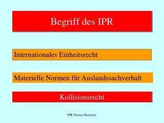 begriff des ipr