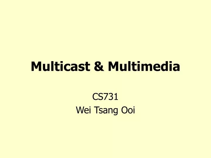 multicast multimedia