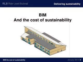 BIM And the cost of sustainability