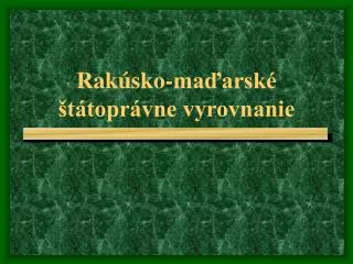 rak sko ma arsk t topr vne vyrovnanie