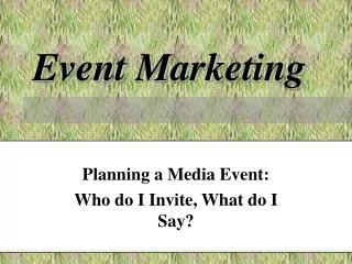 Event Marketing