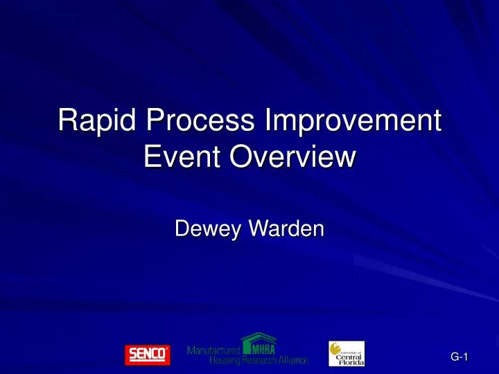 rapid process improvement event overview