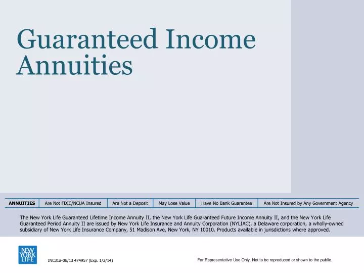 guaranteed income annuities