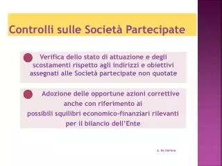 controlli sulle societ partecipate