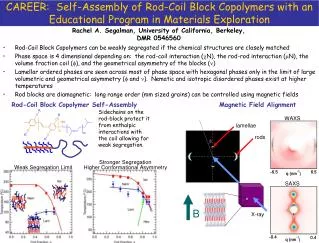 Rod-Coil Block Copolymers can be weakly segregated if the chemical structures are closely matched