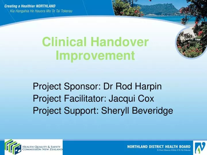 clinical handover improvement