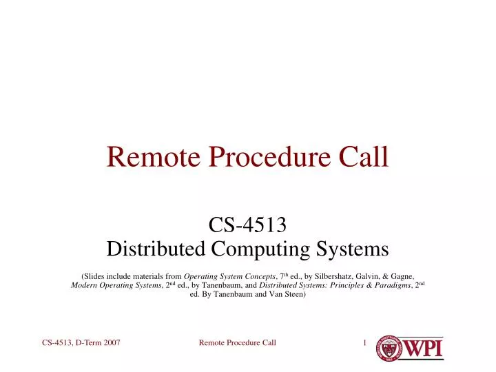 PPT - Remote Procedure Call PowerPoint Presentation, Free Download - ID ...