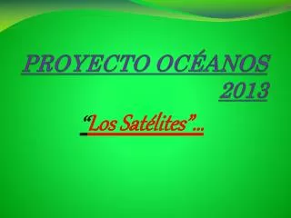 proyecto oc anos 2013