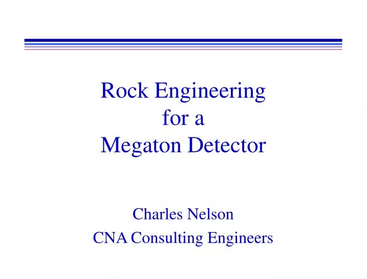 rock engineering for a megaton detector