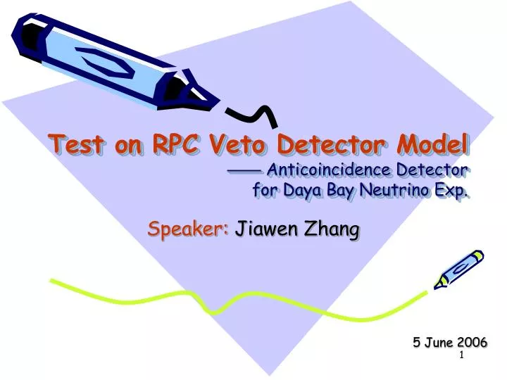 test on rpc veto detector model anticoincidence detector for daya bay neutrino exp