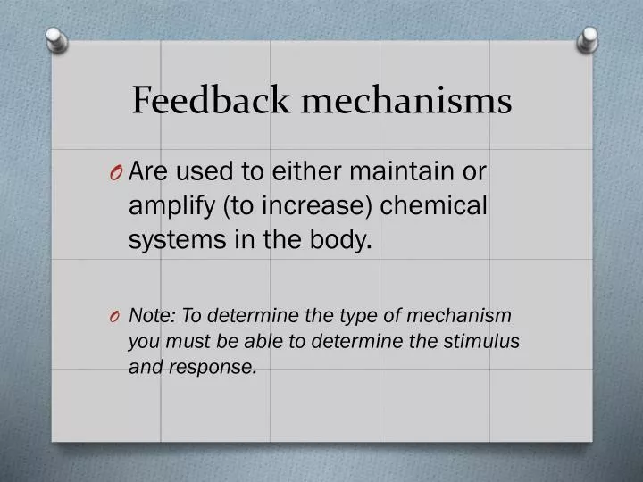 feedback mechanisms