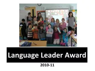 Language Leader Award