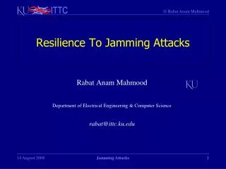 Resilience To Jamming Attacks