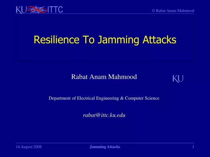 resilience to jamming attacks