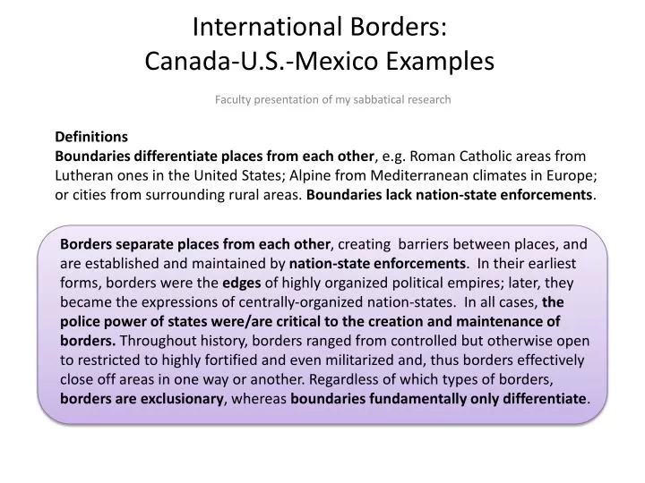 international borders canada u s mexico examples