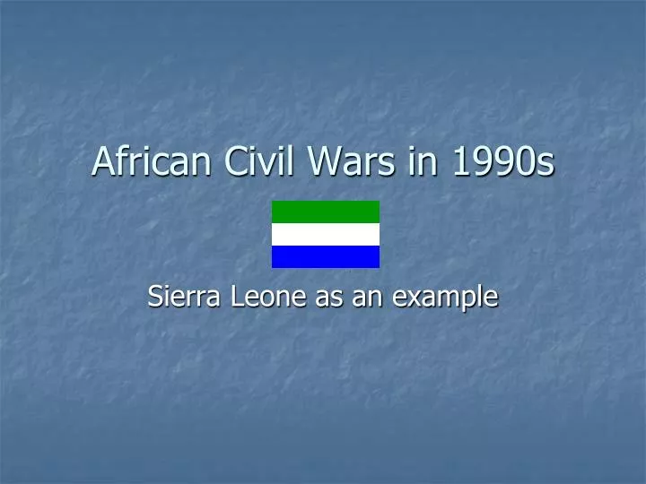 african civil wars in 1990s