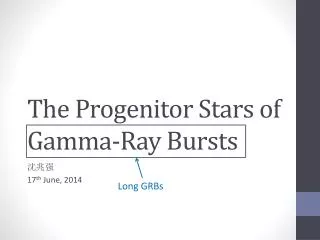 The Progenitor Stars of Gamma-Ray Bursts