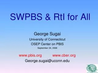 SWPBS &amp; RtI for All