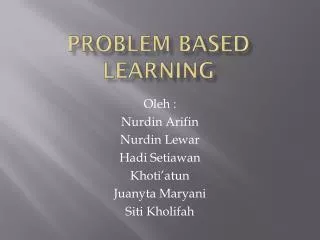 problem based learning