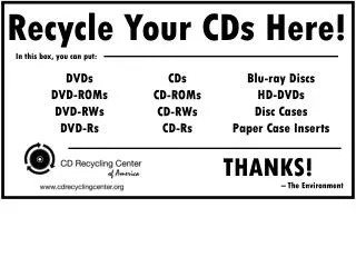 Recycle Your CDs Here!
