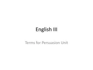 english iii