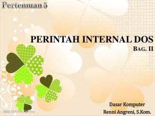 perintah internal dos bag ii