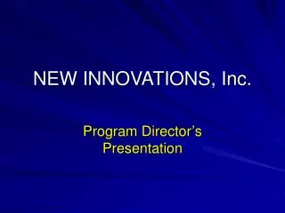 NEW INNOVATIONS, Inc.