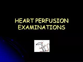 HEART PERFUSION EXAMINATIONS