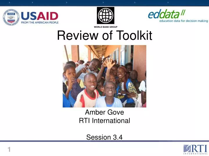 review of toolkit amber gove rti international session 3 4