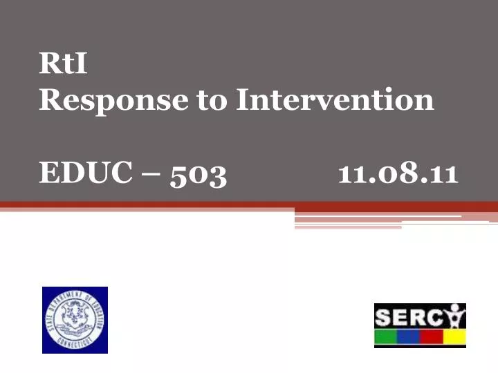 rti response to intervention educ 503 11 08 11