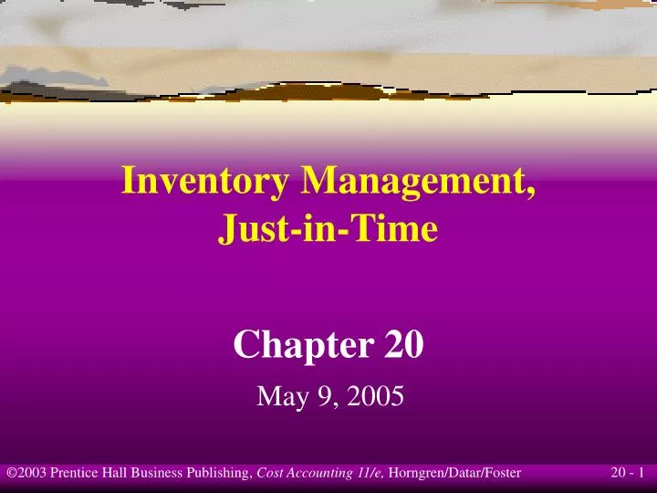 inventory management just in time