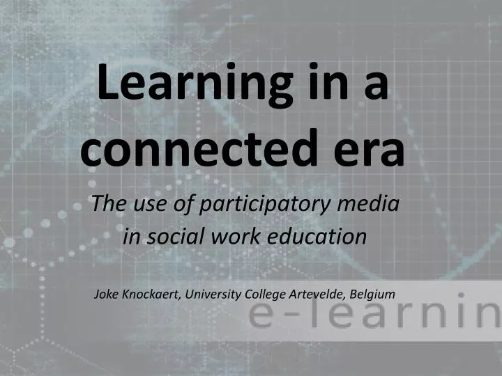learning in a connected era
