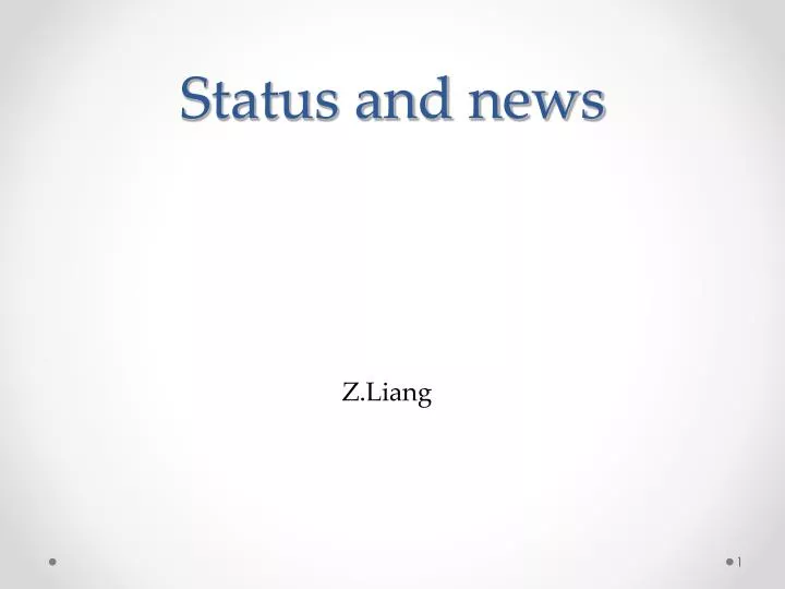 status and news