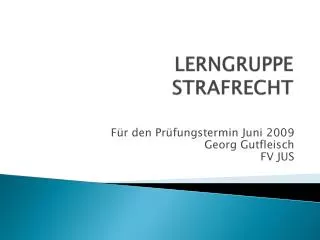 lerngruppe strafrecht