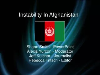 Instability In Afghanistan