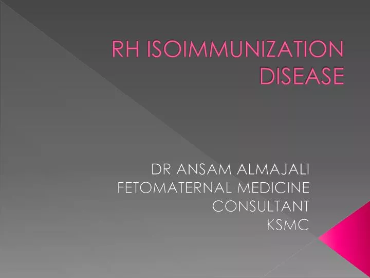 rh isoimmunization disease