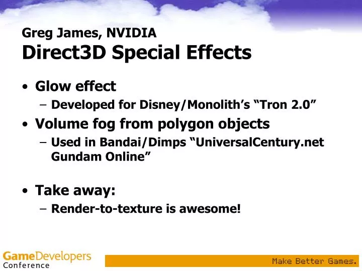 greg james nvidia direct3d special effects