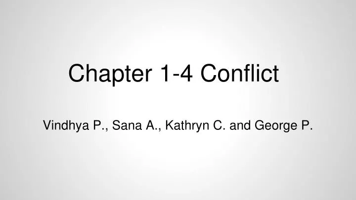chapter 1 4 conflict