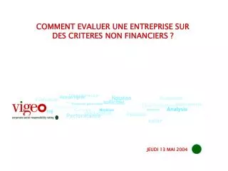comment evaluer une entreprise sur des criteres non financiers