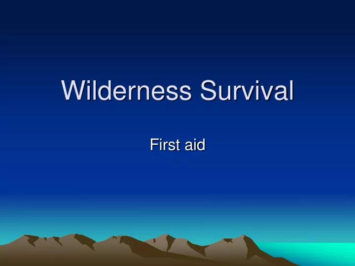 wilderness survival