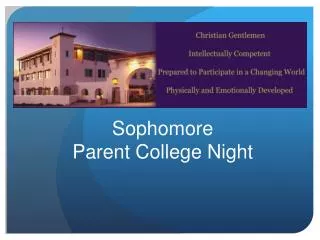 Sophomore Parent College Night