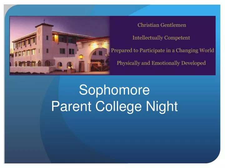 sophomore parent college night