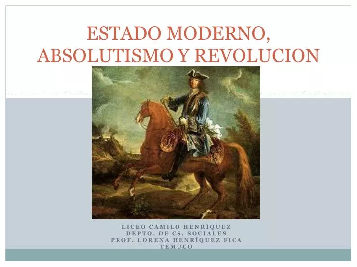 estado moderno absolutismo y revolucion