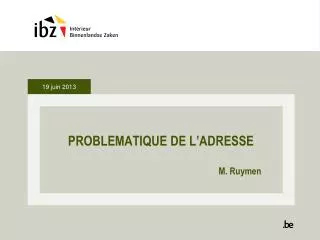 problematique de l adresse