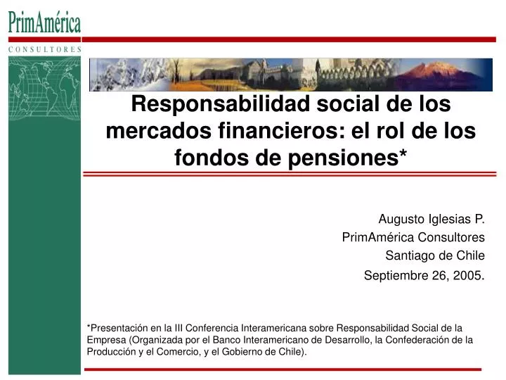 responsabilidad social de los mercados financieros el rol de los fondos de pensiones