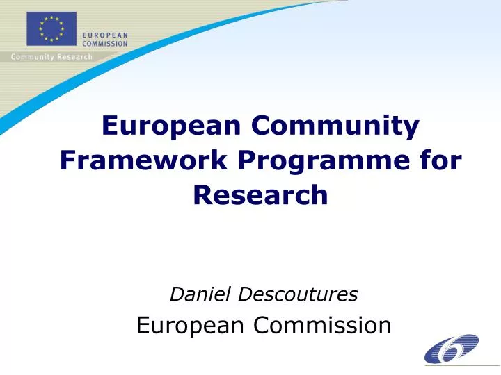european community framework programme for research