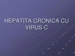 hepatita cronica cu virus c