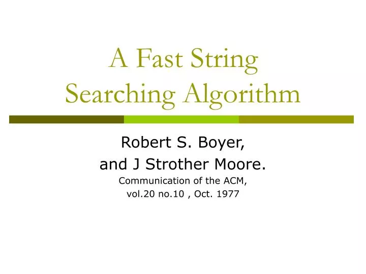 a fast string searching algorithm