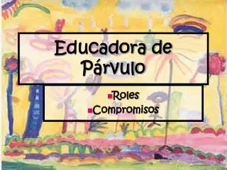 educadora de p rvulo