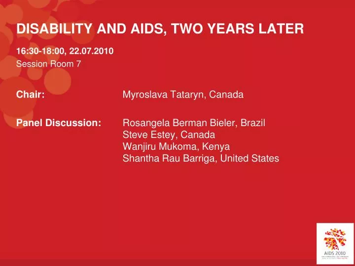 disability and aids two years later